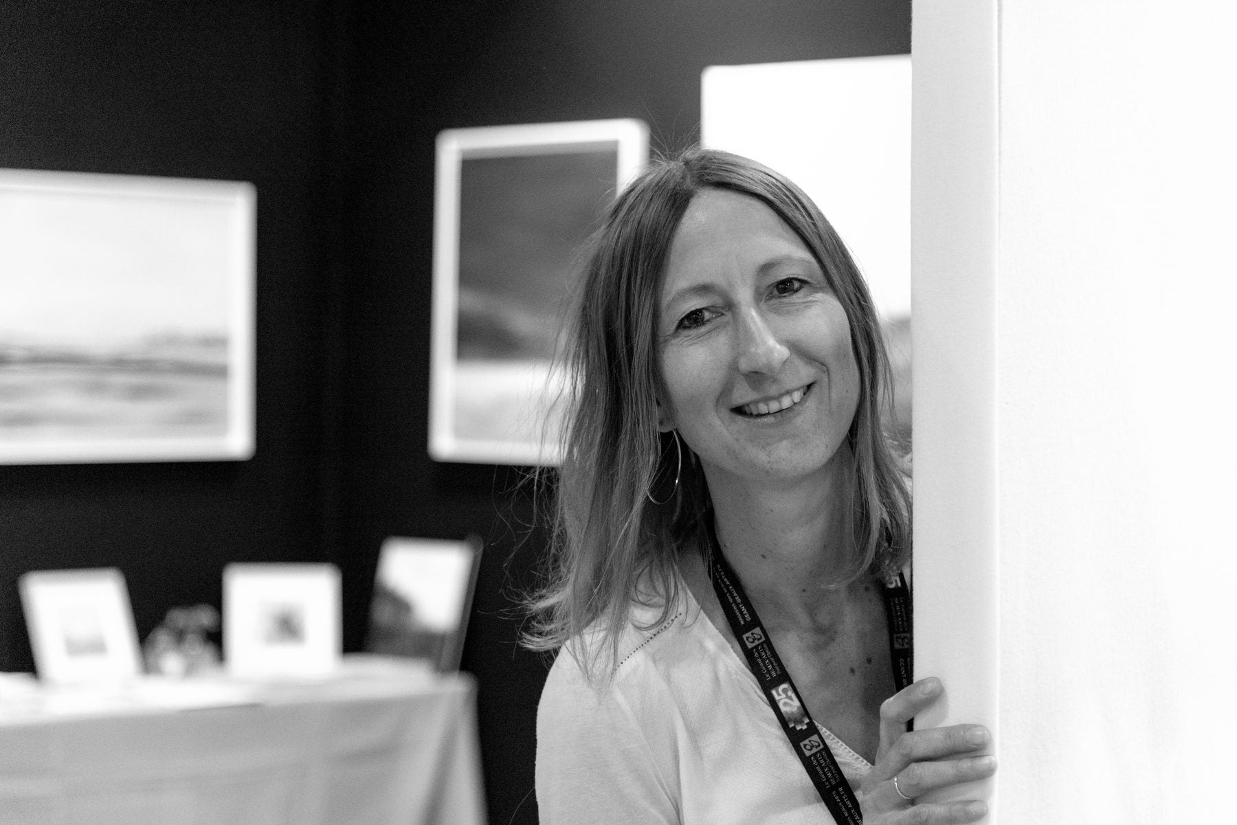 Cécile Trousse sur son stand d’exposition
