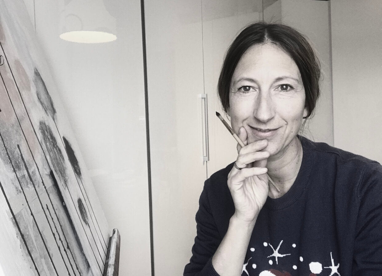 Cécile Trousse dans son atelier